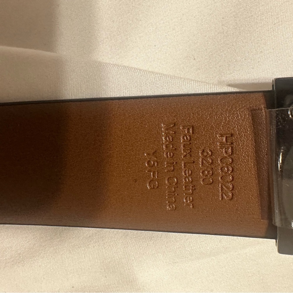 Perry Ellis Brown / Brown Faux Leather Belt - Picture 4 of 7